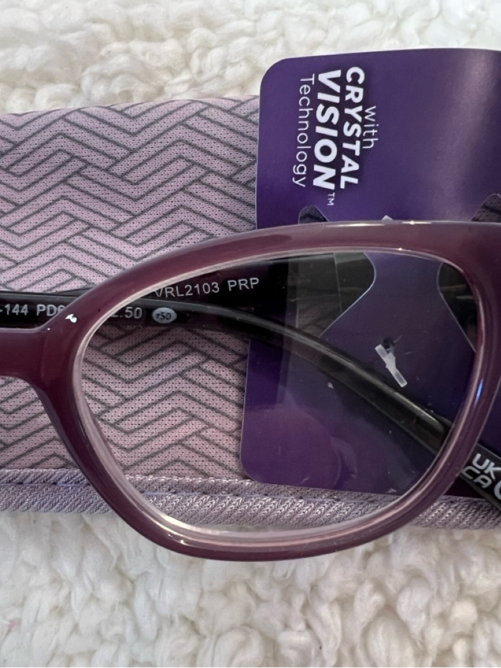 Foster Grant "Coloread" Premium Reading Glasses in Plum +2.50 - Picture 2 of 7